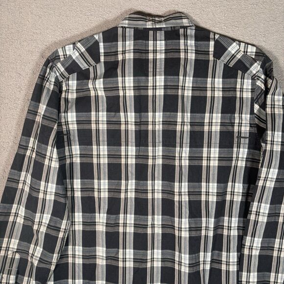 G Star Raw Plaid Button Up Shirt Men’s Size XL Embroidered Windowpane - Picture 11 of 11